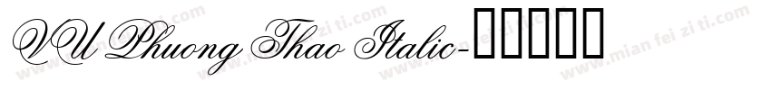 VU Phuong Thao Italic字体转换